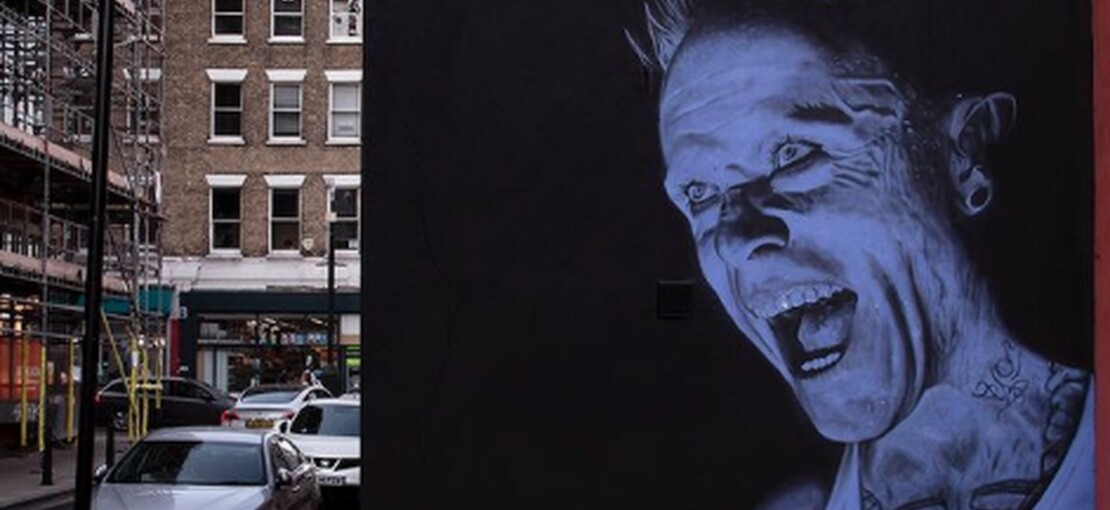 Obrázek k článku V Londýně odhalili murál Keitha Flinta. Připomíná den prevence sebevražd