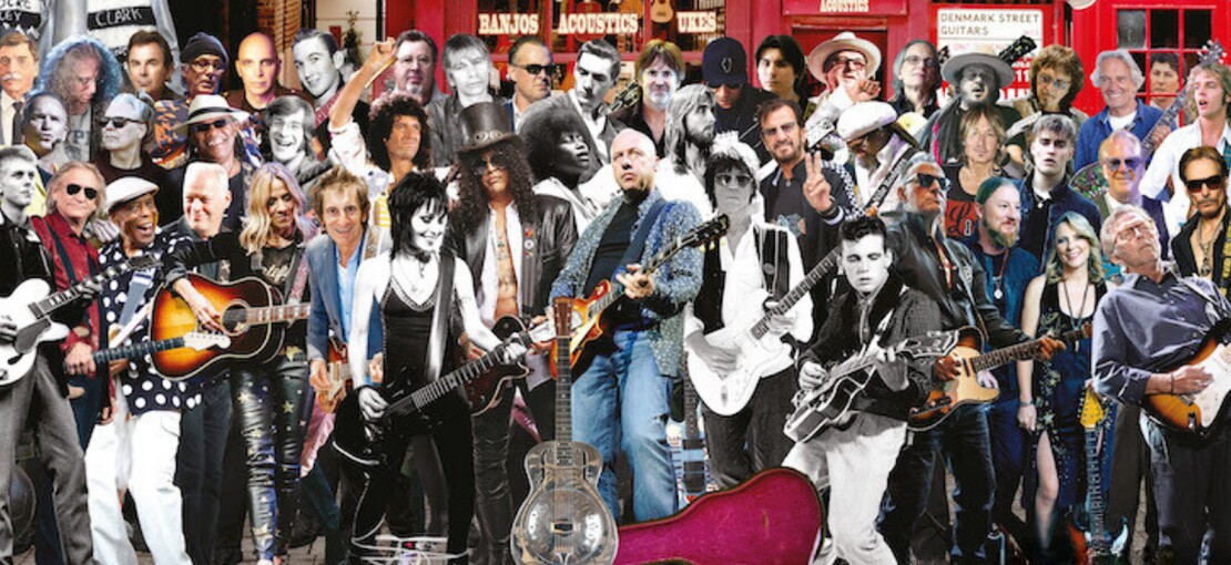 Obrázek k článku V superpísni proti rakovině hraje 60 rockových legend. Nechybí Brian May, Eric Clapton či Slash