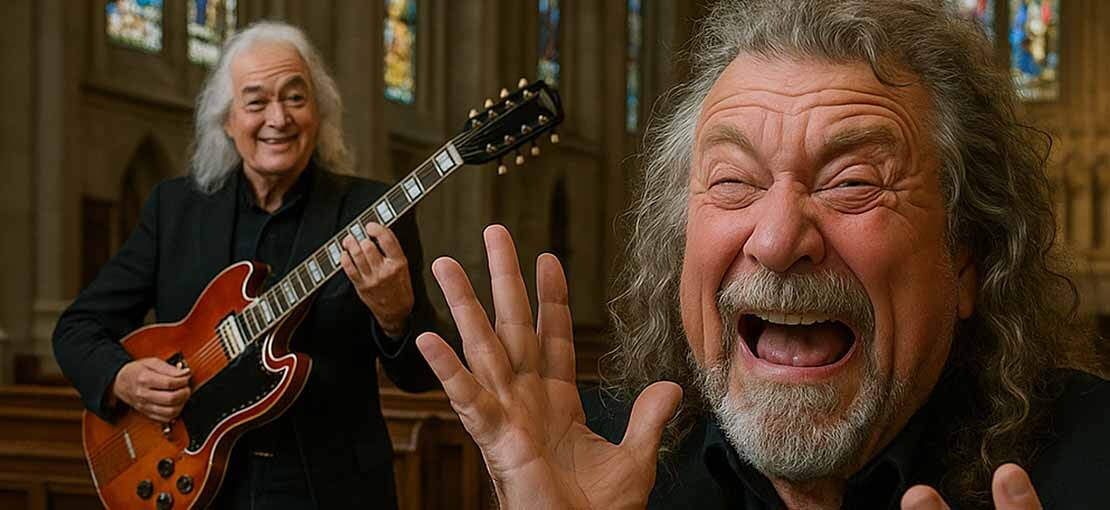 Obrázek k článku Hobitín: Stairway to Hell. Umělá inteligence falešně oživila Led Zeppelin